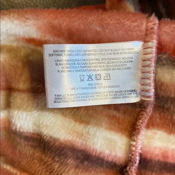 Eddie Bauer Multi Color Striped Half Zip Women's Fleece Pullover Size Sm… - Picture 8 of 9